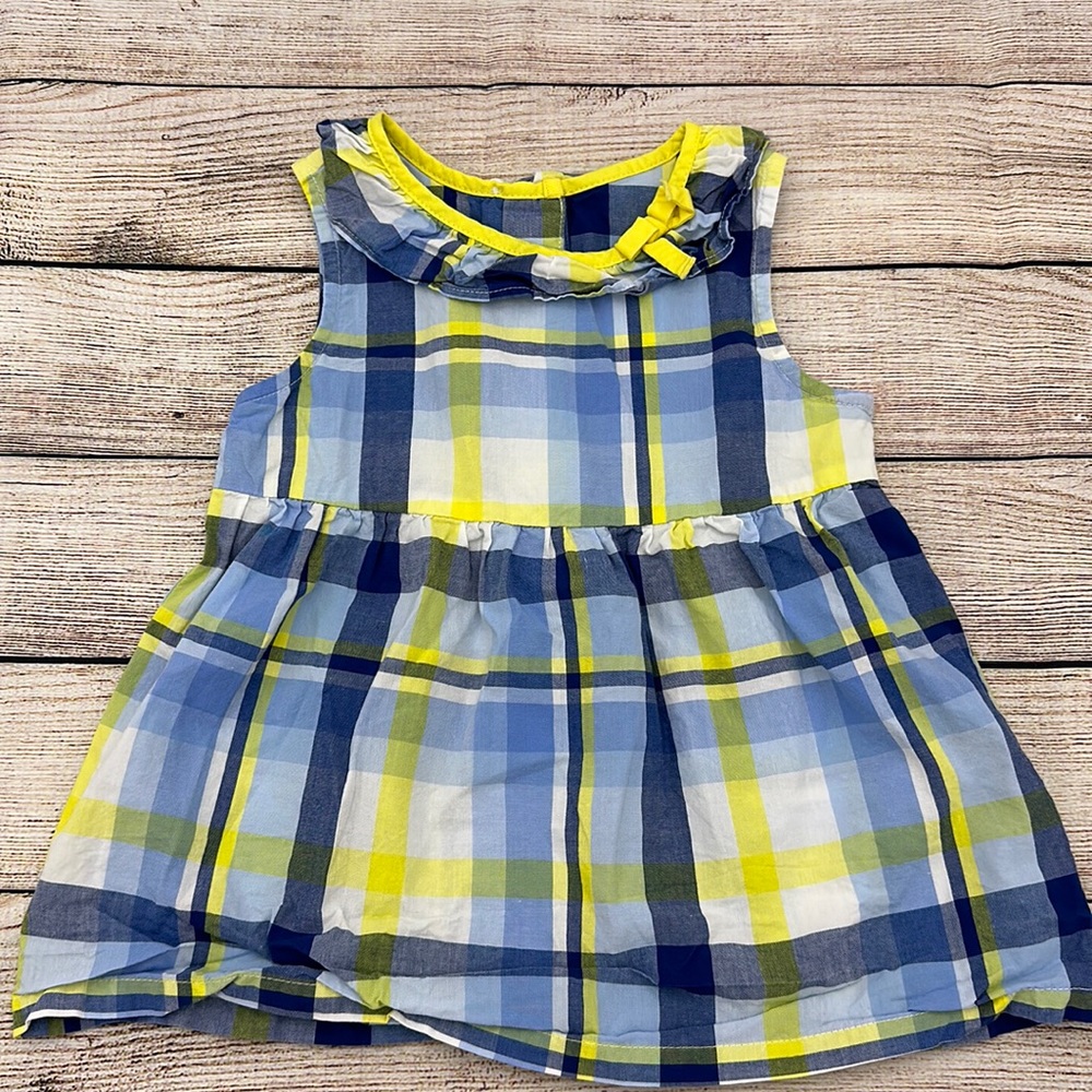Gymboree Yellow and Blue Plaid Top Size 4T